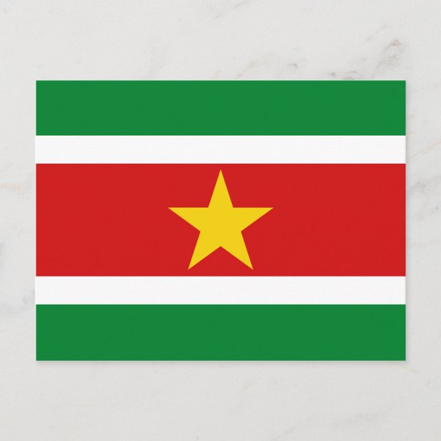 Carte postale du drapeau du Suriname (Devant)