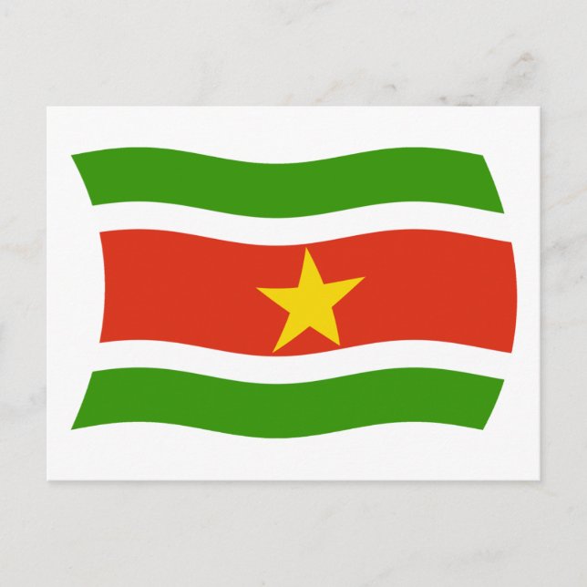 Carte postale du drapeau du Suriname (Devant)