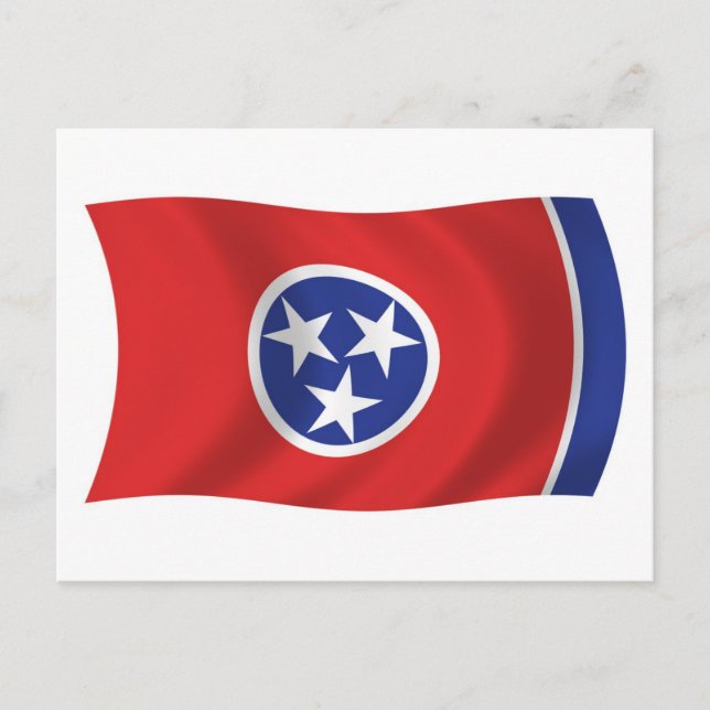 Carte postale du drapeau du Tennessee (Devant)