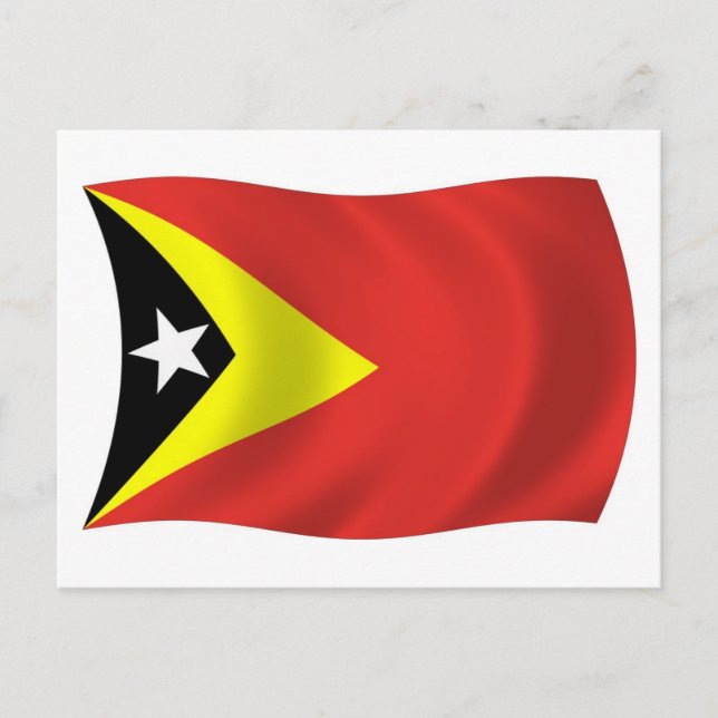 Carte postale du drapeau du Timor oriental (Devant)
