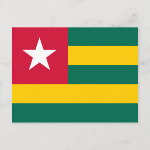 Carte postale du drapeau du Togo