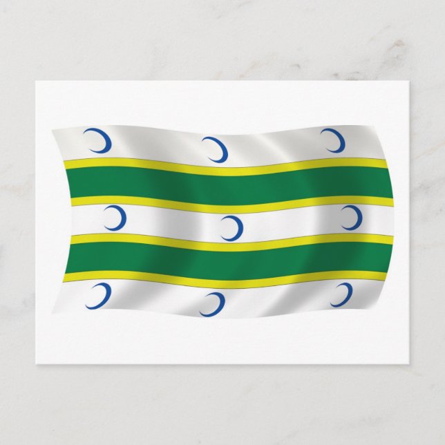 Carte postale du drapeau du Turkménistan (Devant)