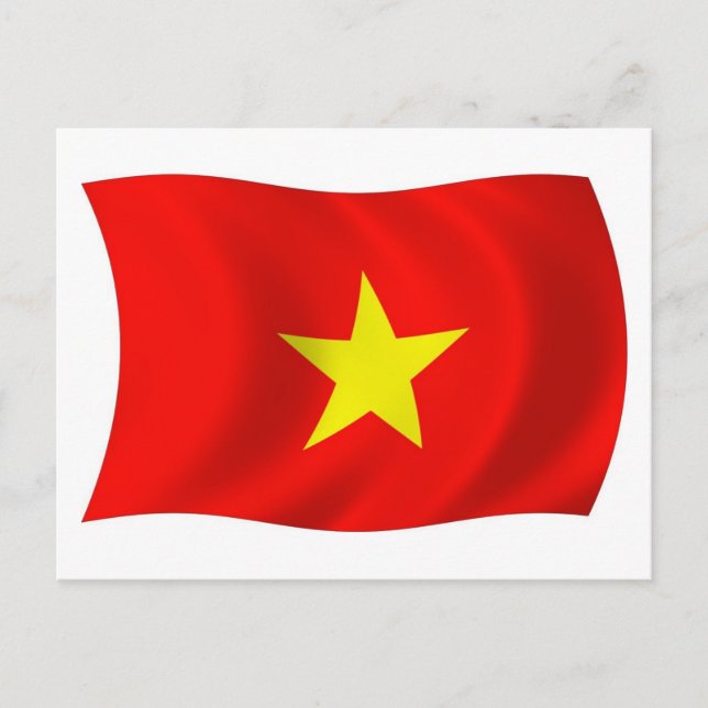 Carte postale du drapeau du Vietnam (Devant)