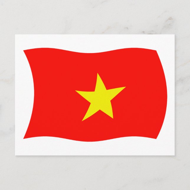 Carte postale du drapeau du Vietnam (Devant)