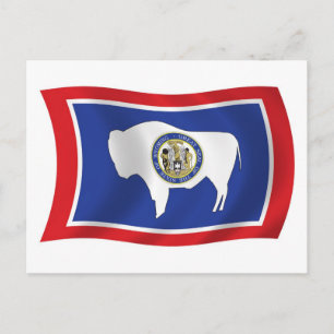 Carte postale du drapeau du Wyoming