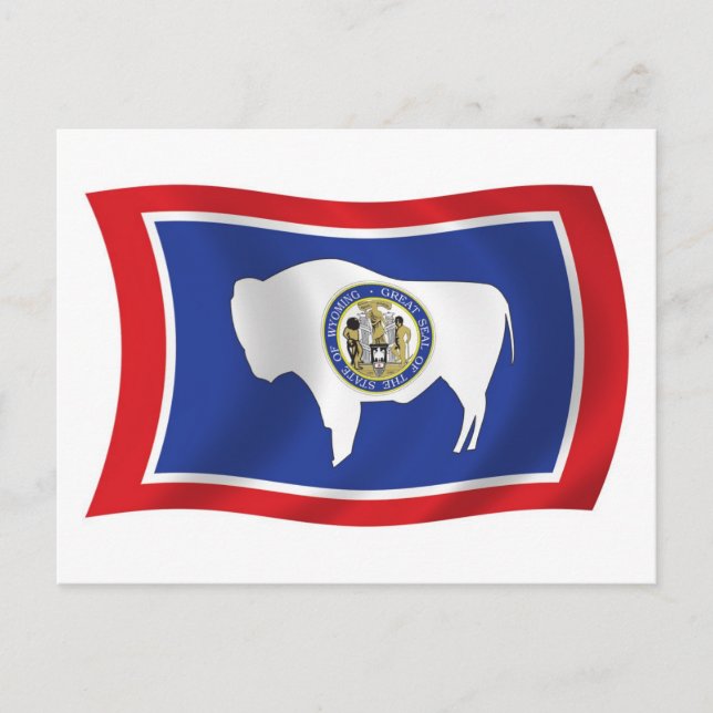 Carte postale du drapeau du Wyoming (Devant)