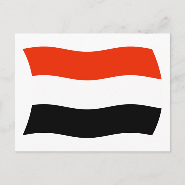 Carte postale du drapeau du Yémen (Devant)