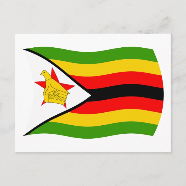 Carte postale du drapeau du Zimbabwe (Devant)