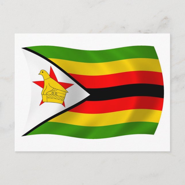 Carte postale du drapeau du Zimbabwe (Devant)