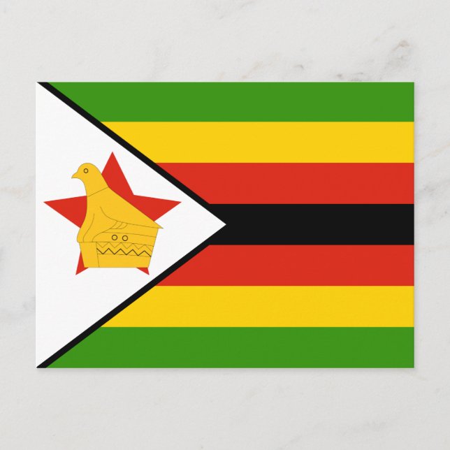 Carte postale du drapeau du Zimbabwe (Devant)