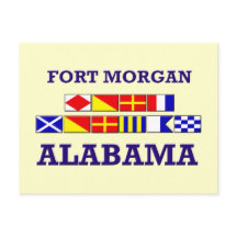 Carte postale du drapeau Fort Morgan