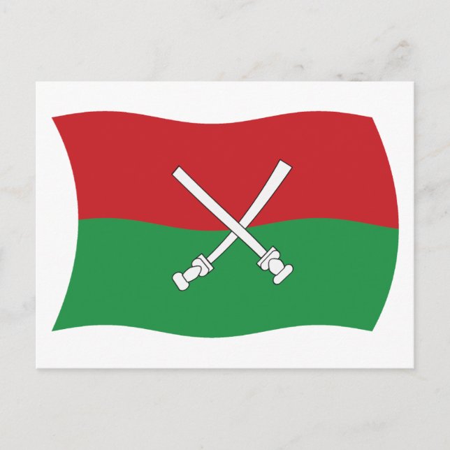 Carte postale du drapeau Li & Miao de Hainan (Devant)
