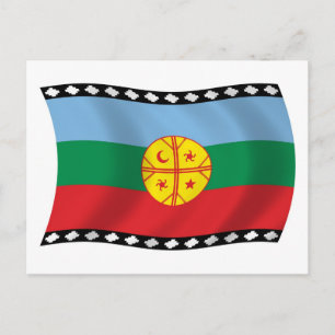 Carte postale du drapeau mapuche