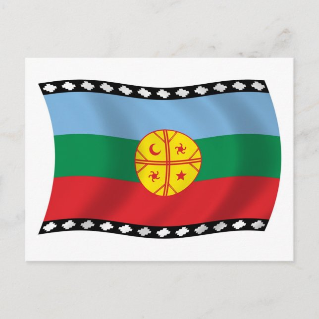 Carte postale du drapeau mapuche (Devant)