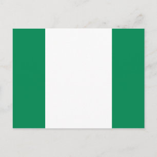 Carte postale du drapeau nigérian