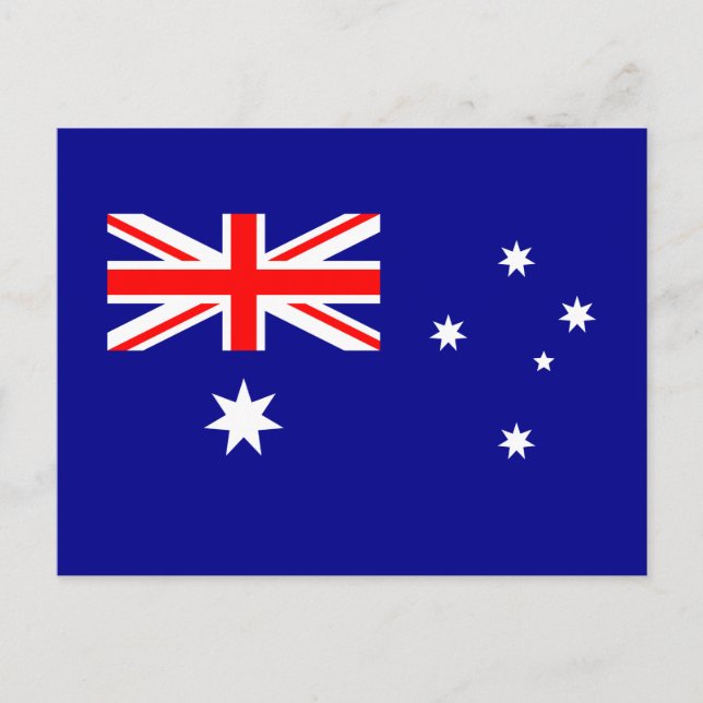 Carte postale du drapeau patriotique australien (Devant)