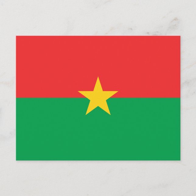 Carte postale du drapeau patriotique du Burkina Fa (Devant)
