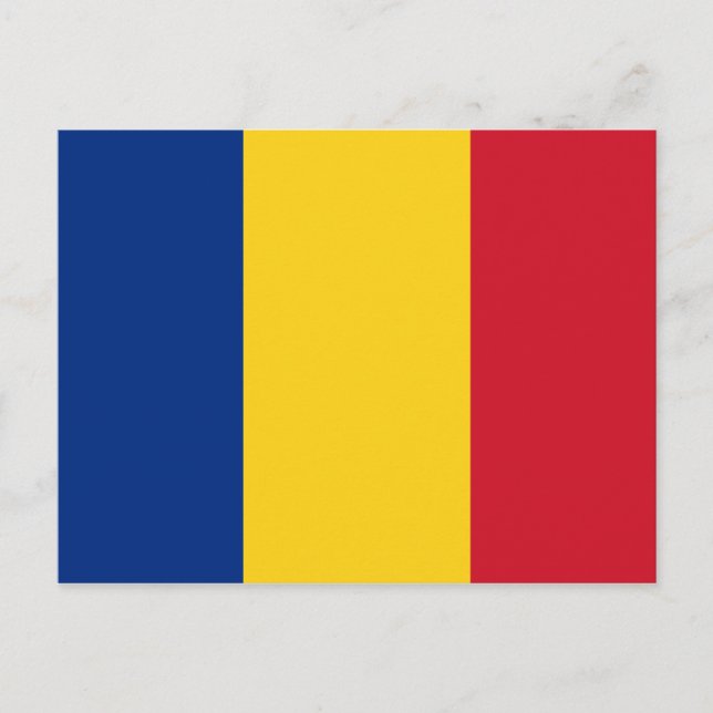 Carte postale du drapeau roumain (Devant)