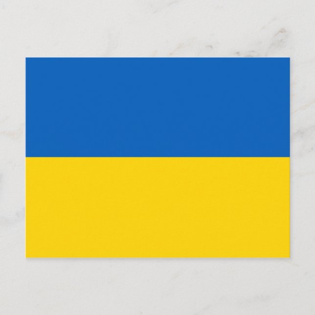 Carte postale du drapeau ukrainien (Devant)