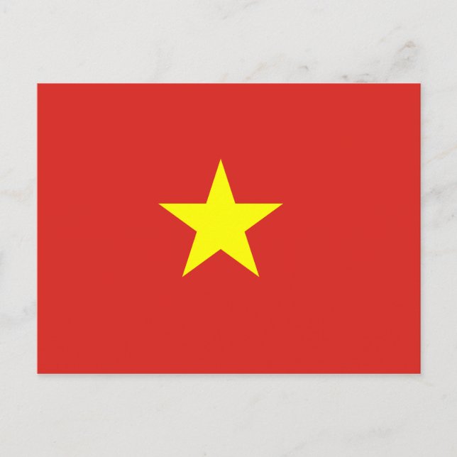 Carte postale du drapeau vietnamien (Devant)