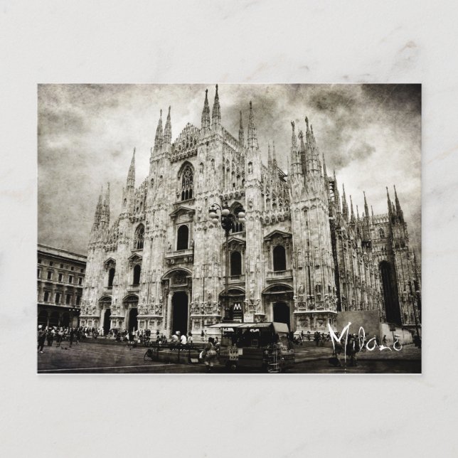 Carte postale du Duomo de Milan (Devant)