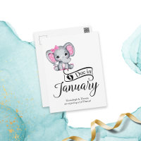 Dû en Janvier Petit cacahuète bébé fille éléphant
