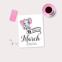 Dû en mars Petite arachide bébé fille Eléphant