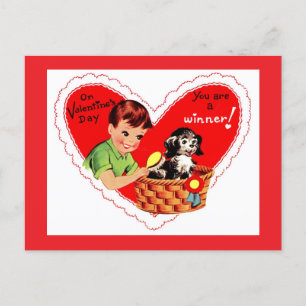 Carte postale du gagnant de la Saint-Valentin