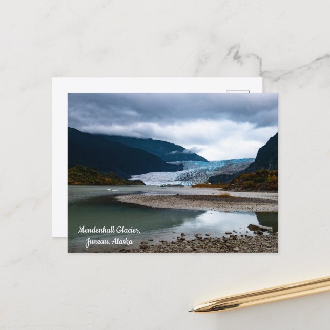 Carte postale du glacier Mendenhall, Juneau, Alask (Devant/Arrière en situation)