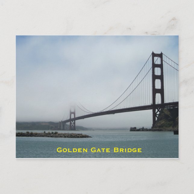 Carte postale du Golden Gate Bridge sur un jour de (Devant)