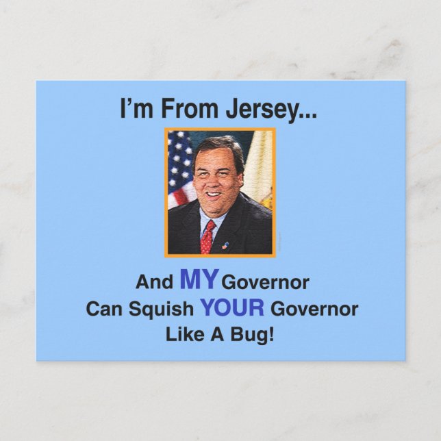 Carte postale du gouvernement Chris Christie (Devant)