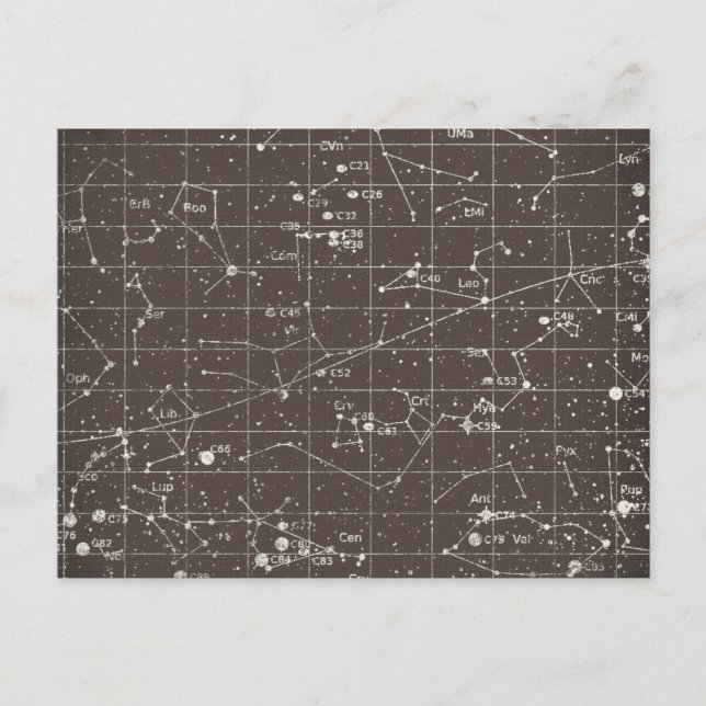 Carte postale du graphique de constellation vintag (Devant)