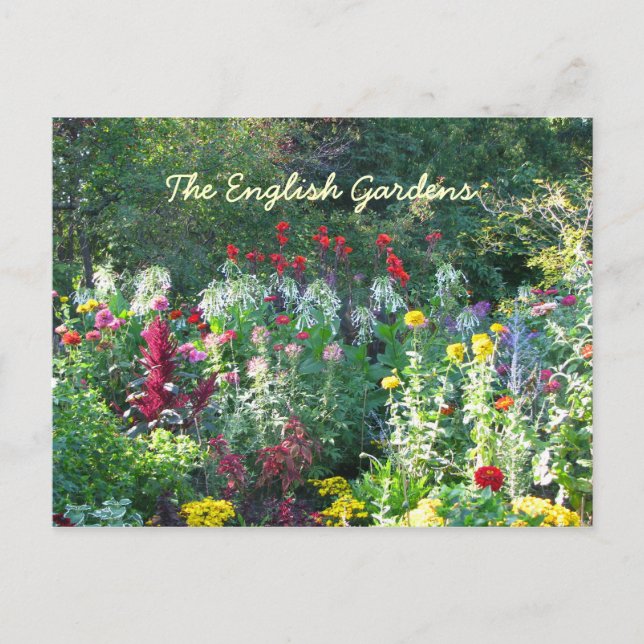 Carte postale du jardin anglais (Devant)
