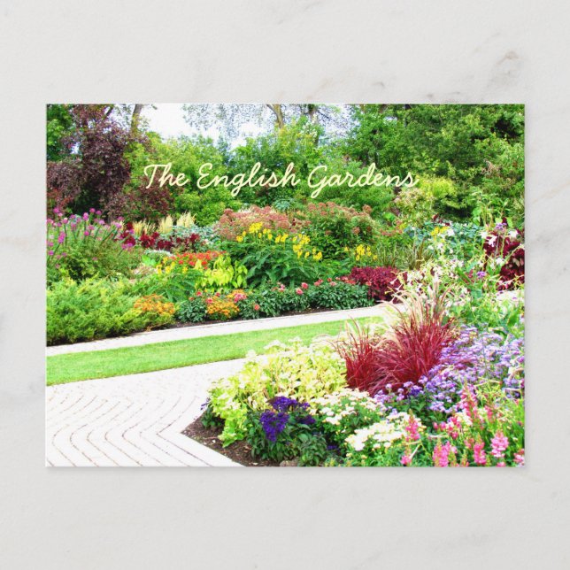 Carte postale du jardin anglais (Devant)