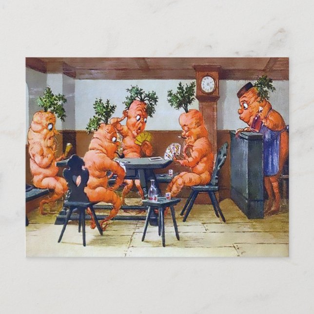 Carte postale du jeu de cartes Carotte Victorienne (Devant)