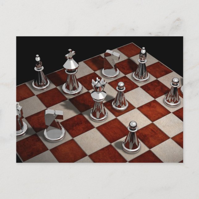 carte postale du jeu d'échecs (Devant)
