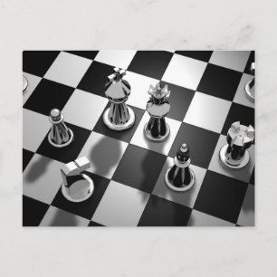 carte postale du jeu d'échecs