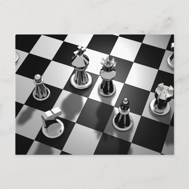 carte postale du jeu d'échecs (Devant)