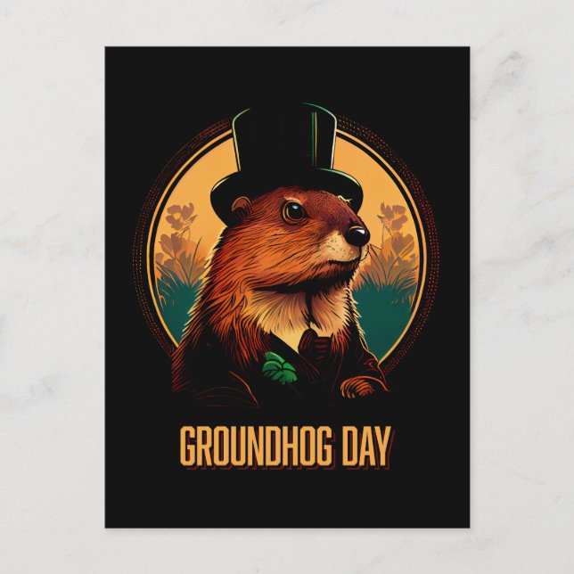 Carte postale du jour de la marmotte (Devant)