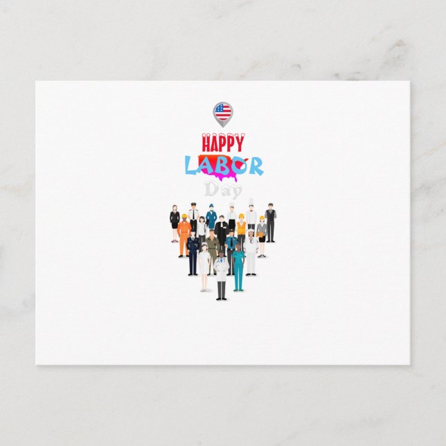 Carte postale du jour du travail (Devant)