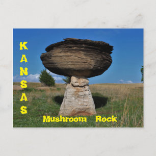 Carte postale du Kansas Mushroom Rock Park