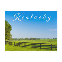 Carte postale du Kentucky. Paysage rural.