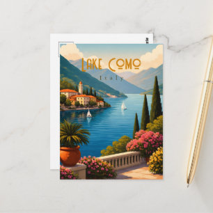 Carte postale du lac de Côme Italie
