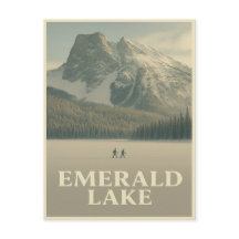 Carte postale du lac Emerald – Hiver Rocheuses can