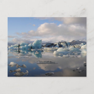 Carte postale du lac glacier Jokulsarlon en Island