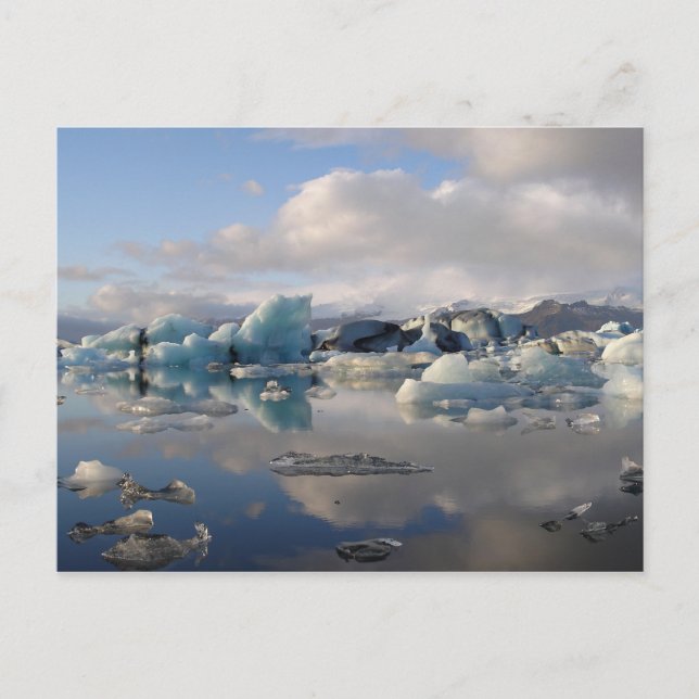 Carte postale du lac glacier Jokulsarlon en Island (Devant)