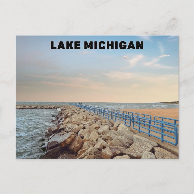 Carte postale du lac Michigan (Devant)