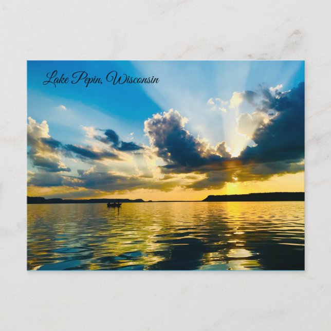 Carte postale du lac Pepin, Wisconsin (Devant)