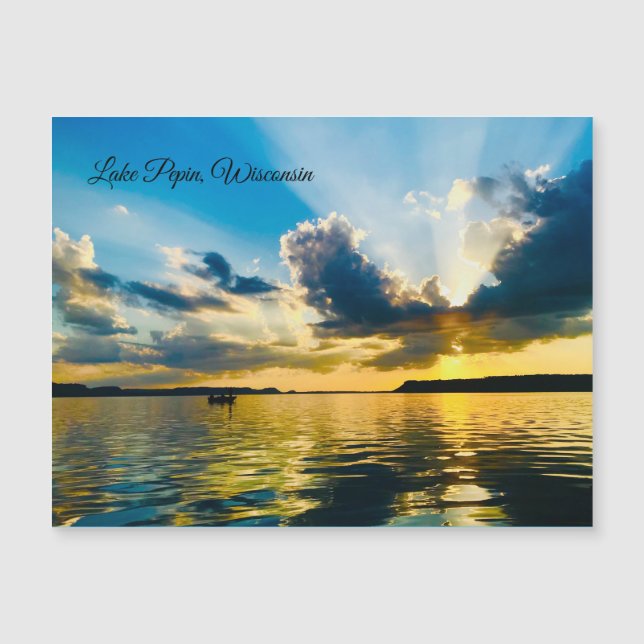 Carte postale du lac Pepin, Wisconsin (Devant)