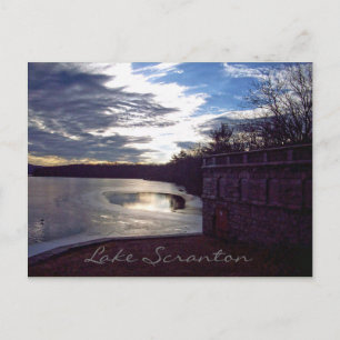 Carte postale du lac Scranton Humeur hivernale
